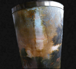 Pots : Peinture à l'huile sur métal